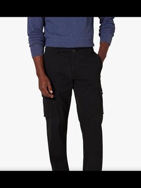 Amazon Essentials Men's Black Cargo Pants -